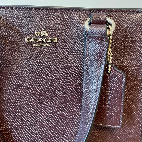 Coach Crosby Carryall 21 Crossgrain Leather in Oxblood NWOT - Picture 5 of 9